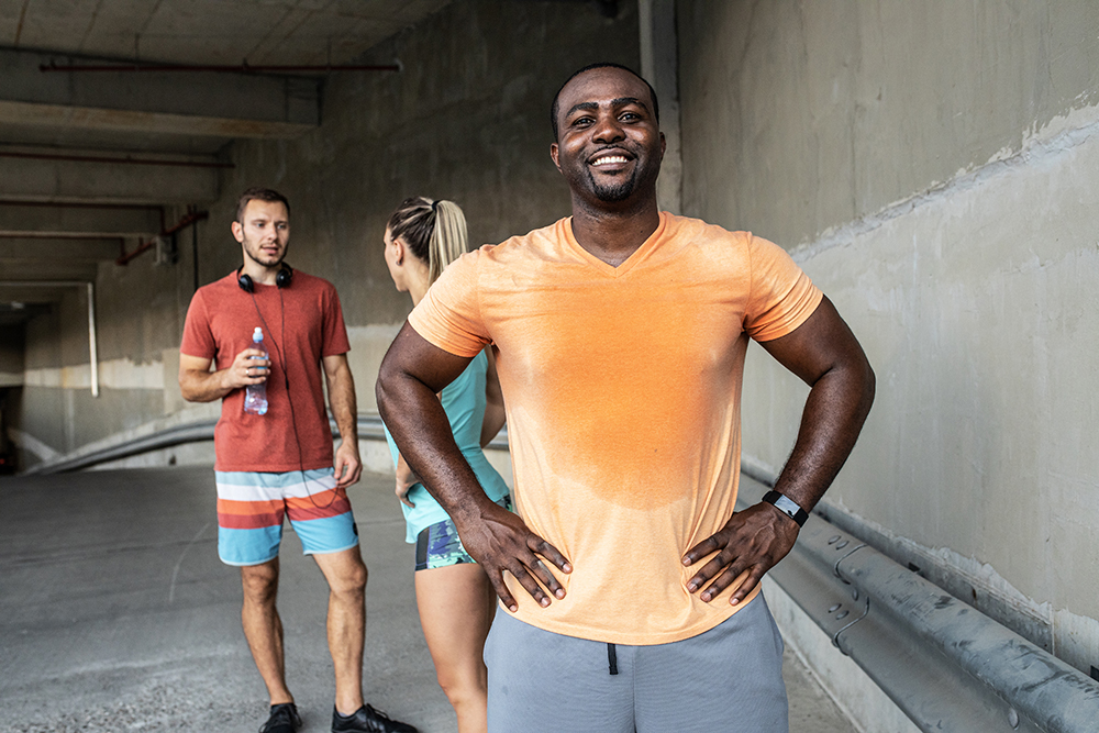 man after jogging